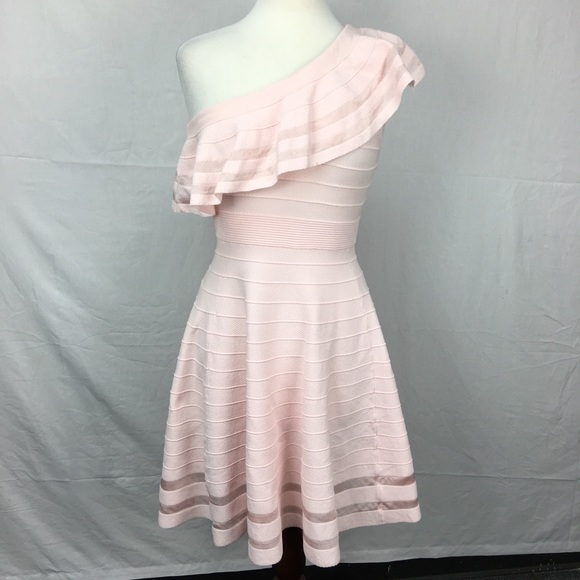 ted baker pink one shoulder dress